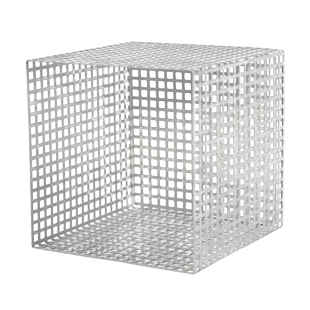 Perforated sheet basket | Aluminium - 10 x 10 x 10 cm	